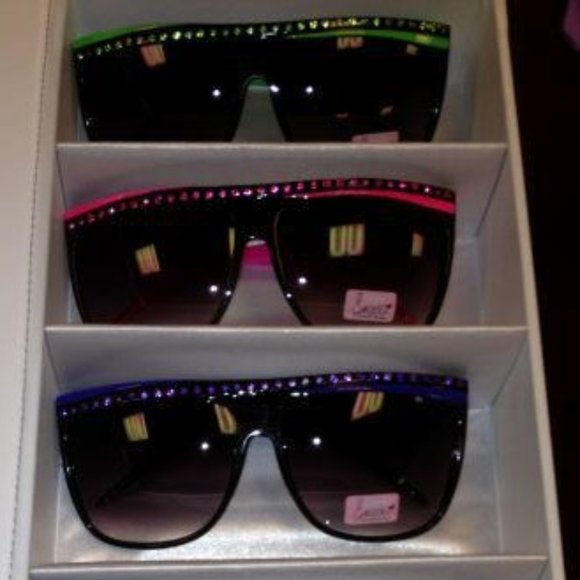 NEW Snooki by Nicole Polizzi ROCK CANDY Neon GREEN Sunglasses 105-SNP-10 - Picture 3 of 3